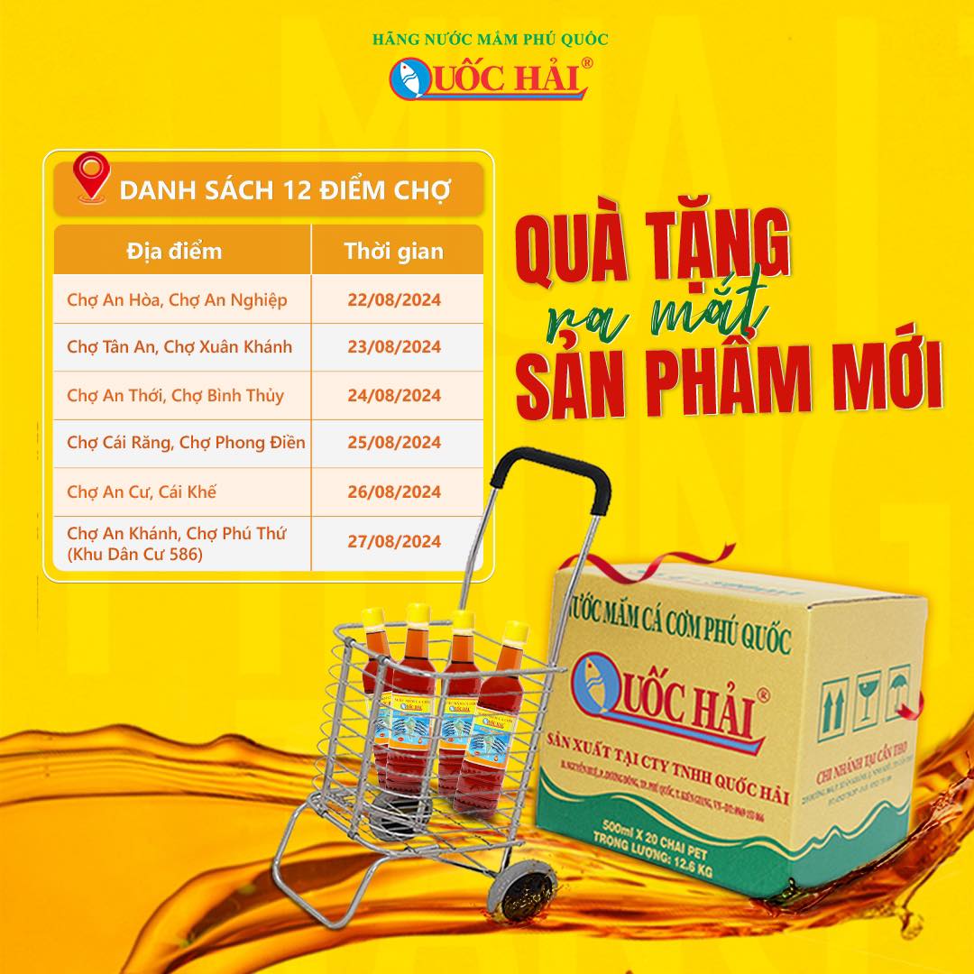 KHỞI ĐỘNG CHIẾN DỊCH PHÁT TẶNG SẢN PHẨM MỚI TẠI CÁC ĐIỂM CHỢ CỦA CẦN THƠ